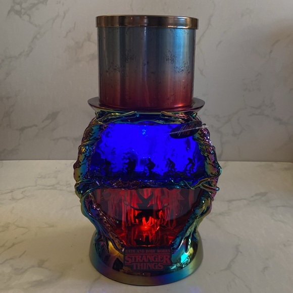 Bath & Body Works Stranger Things the upside down Light up 3 wick Candle Holder - Picture 8 of 8